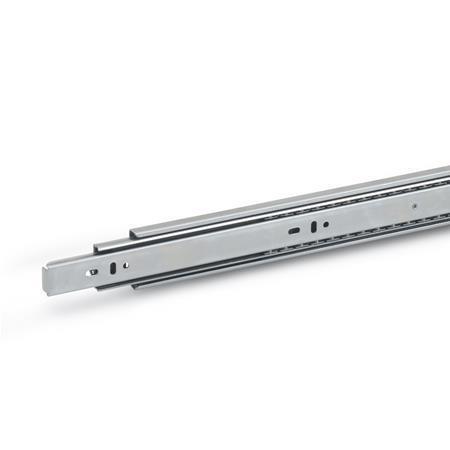 Otto Ganter Stainless Steel Telescopic Slide with Full Extension Load Capacity up to 510 N, GN 1450